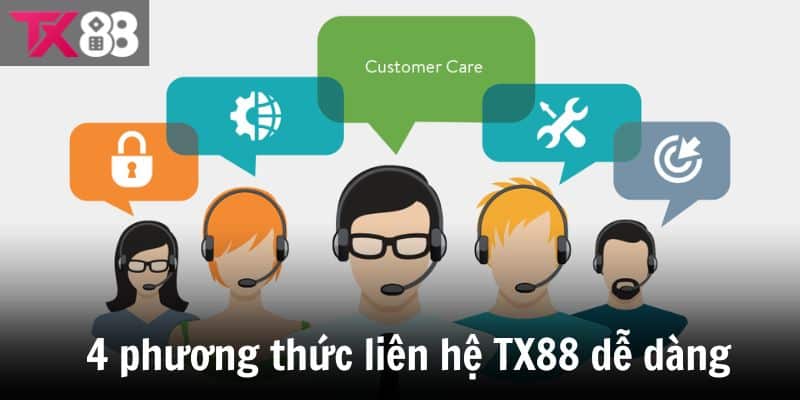 4 phương thức liên hệ TX88 dễ dàng, thuận tiện